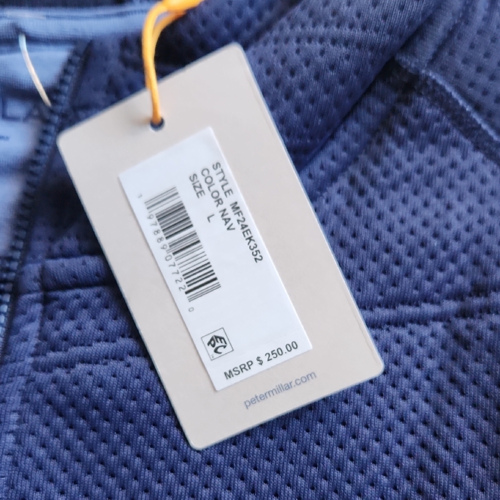 Peter Millar Orion Performance  Knitted Hoodie in Navy - Picture 8 of 14